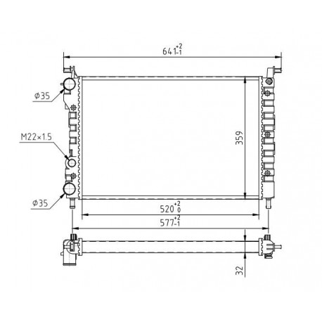 RADIÁTOR PALIO,SIENA 1.2-1.6 97- 46449104