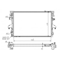 RADIÁTOR VW T5 1.9TDI 03- 7H0.121.253F