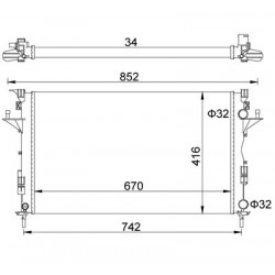 RADIÁTOR LAGUNA 2.2DCI 16V 01- 7711134658