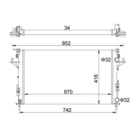 RADIÁTOR LAGUNA 2.2DCI 16V 01- 7711134658