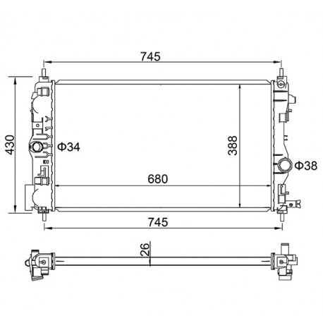 RADIÁTOR ASTRA 1.7CDTI,2.0CDTI 09- 1300298