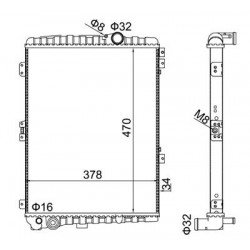 RADIÁTOR AUDI 80,90 2.0,2.2,2.3 855.121.251