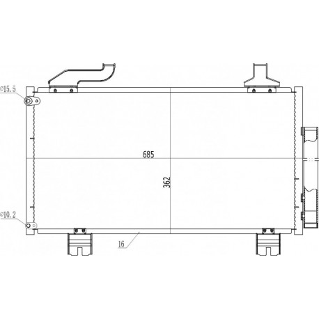 LÉGKONDICIONÁLÓ RADIÁTOR ACCORD 2.0I-2.4I 08- 80100-TL1-G01