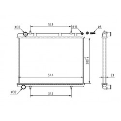 RADIÁTOR C4 1.8 04- 1330.K1