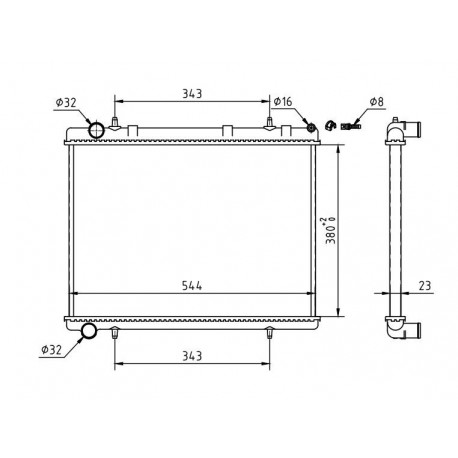 RADIÁTOR C4 1.8 04- 1330.K1