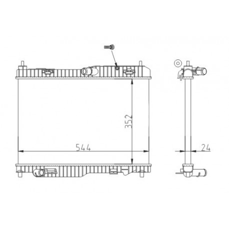 RADIÁTOR FORD FIESTA 1.4TDCI 08- 1516268