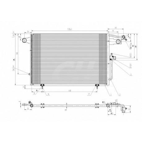 AUDI 100 LÉGKONDICIONÁLÓ RADIÁTOR 92-94 4A0.260.403AC
