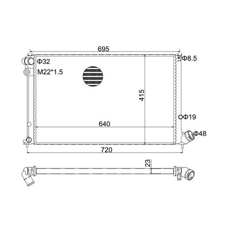 HŰTŐ PEUGEOT 406 1.9SD 96- 1330.14