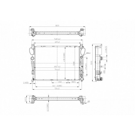 RADIÁTOR DB 220 S320-S400-CL600 99-/AUT 99-/AUT 2205000903