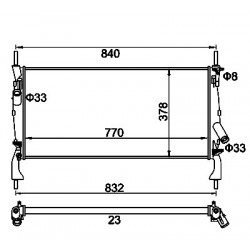 RADIÁTOR FORD TRANSIT 2.2TDCI 06- 1373156