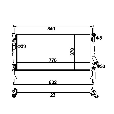 RADIÁTOR FORD TRANSIT 2.2TDCI 06- 1373156