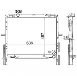 RADIÁTOR KIA SORENTO 2.5CRDI 02- 25310-3E350