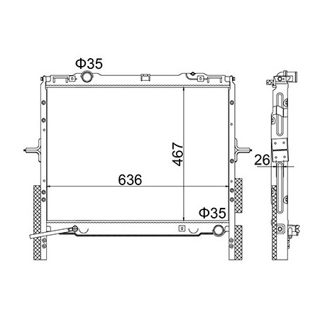 RADIÁTOR KIA SORENTO 2.5CRDI 02- 25310-3E350