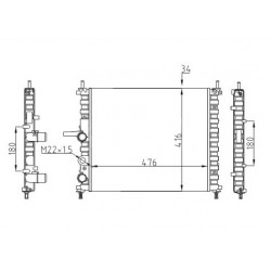 RADIÁTOR BRAVO,BRAVA 1.2 16V /KLÍMÁVAL/ 46420484