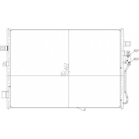 DODGE UTAZÁS LÉGKONDICIONÁLÓ RADIÁTOR 07- 68038239AA
