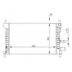 RADIÁTOR FIESTA IV 1.1/1.3 95- 1001855
