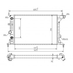 RADIÁTOR VECTRA B 1.6I 16V 95- /AUTOMATA 1300158