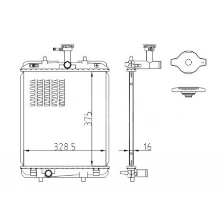 HŰTŐ PEUGEOT 107 1.0I 05- 1330.P4
