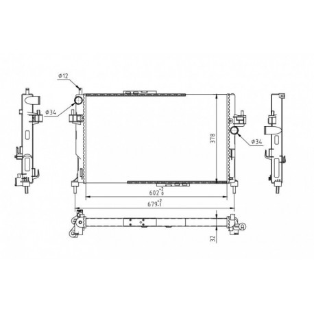 RADIÁTOR CORSA 1.7D,DTI,1.8 09/00-KLIMA 1300332