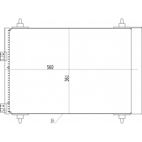 KLÍMABERENDEZÉS RADIÁTOR PEUGEOT 307 01- 6455.AA