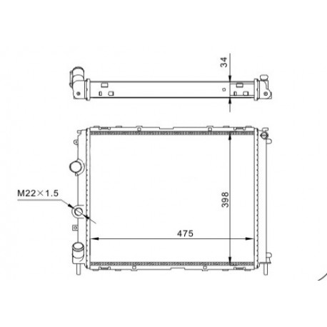 RADIÁTOR CLIO 1.9D 98-01 7700417175