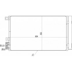 FIAT LINEA LÉGKONDICIONÁLÓ RADIÁTOR 07- 51785214