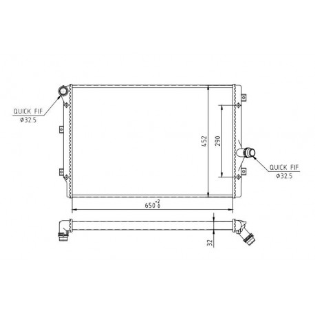 RADIÁTOR AUDI A3 2.0TDI 03- 1K0.121.251AB
