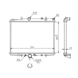 CITROEN C5 (DC_) 1.8 16V RADIÁTOR 01- 1330-91