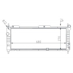 RADIÁTOR CORSA B 1.2I,1.4I 93- /KLÍMÁVAL. 1300152