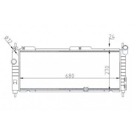 RADIÁTOR CORSA B 1.2I,1.4I 93- /KLÍMÁVAL. 1300152