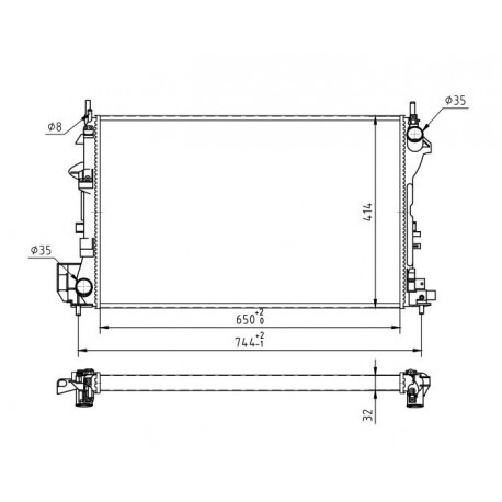 RADIÁTOR VECTRA C 1.6-1.8 16V 02- 1300244