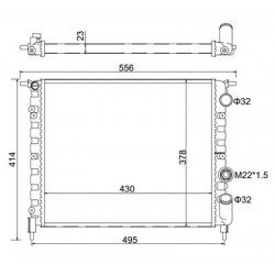 RADIÁTOR RENAULT CLIO 1.7 90-98 7700784038