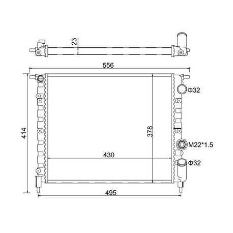 RADIÁTOR RENAULT CLIO 1.7 90-98 7700784038