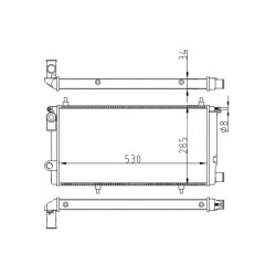 HŰTŐRADIÁTOR CITROEN C15 1.8D 94- 1301.Y2