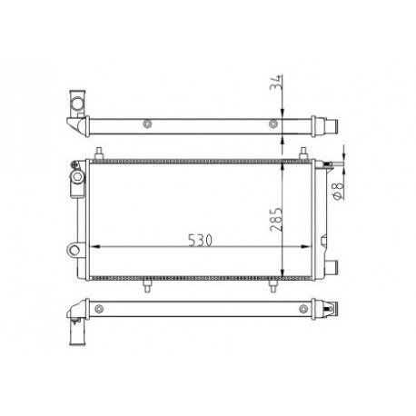 HŰTŐRADIÁTOR CITROEN C15 1.8D 94- 1301.Y2