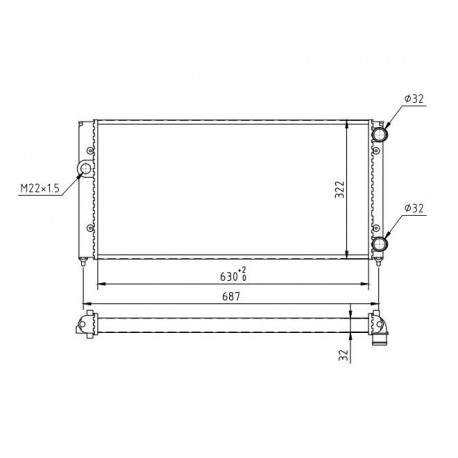 RADIÁTOR GOLF III 1.6,1.8,2.0I 91-97 1H0.121.253D