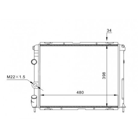 RADIÁTOR CLIO II 1.2 98-01 /KLÍMAVEZÉRLÉS/ 7700430143