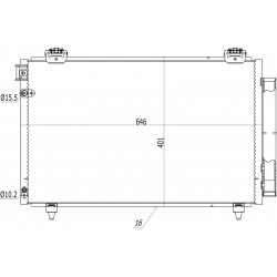 AVENSIS 1.6 16V LÉGKONDICIONÁLÓ RADIÁTOR 03- 88450-05100