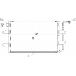 VW BEETLE LÉGKONDICIONÁLÓ RADIÁTOR 01- 1C0820413B