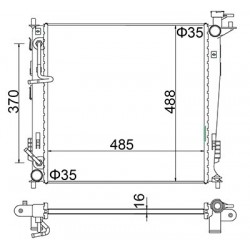 KIA SPORTAGE III RADIÁTOR 09- 25310-2S050