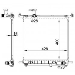 NISSAN MICRA 10- RADIÁTOR 214101HC1A