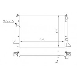 RADIÁTOR PASSAT 1.8,2.0,1.9TD 94- 3A0.121.253AA