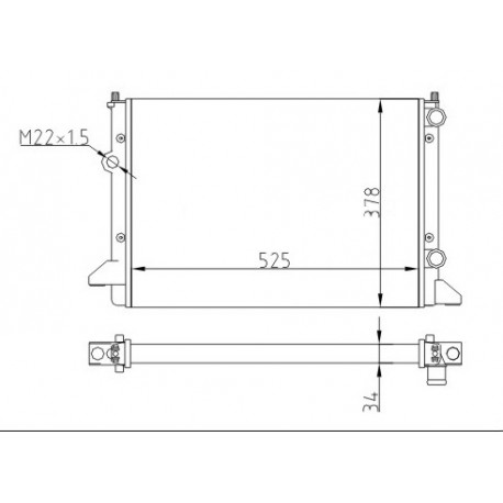 RADIÁTOR PASSAT 1.8,2.0,1.9TD 94- 3A0.121.253AA