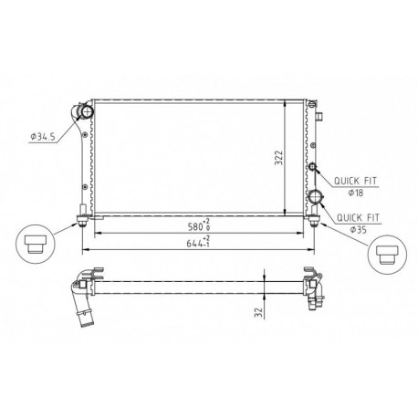 RADIÁTOR PANDA 1.3JTD 03- 51706204