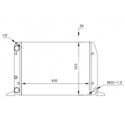RADIÁTOR AUDI 80 1.8 86-90 811.121.253D