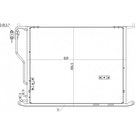 KLÍMABERENDEZÉS RADIÁTOR DB 220 S280 99- 2205000054