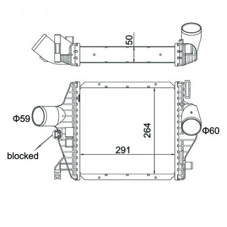 INTERCOOLER VITO 110 2.3TD 96-03 6385012301