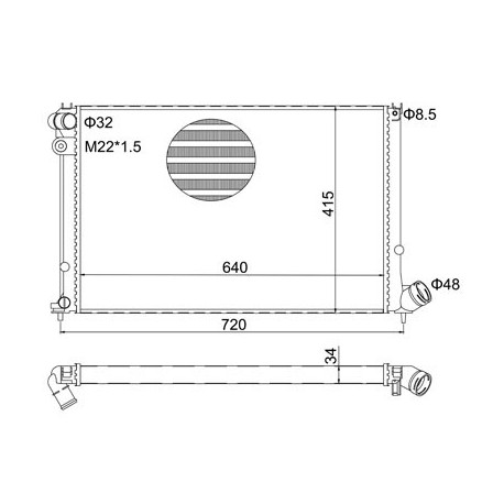 HŰTŐSZEKRÉNY PEUGEOT 406 2.0I 16V 95-/Z CLI 1301.FV