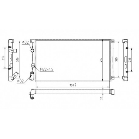 MOVANO RADIÁTOR 1.9-2.8DTI 98- 21400-00QAJ