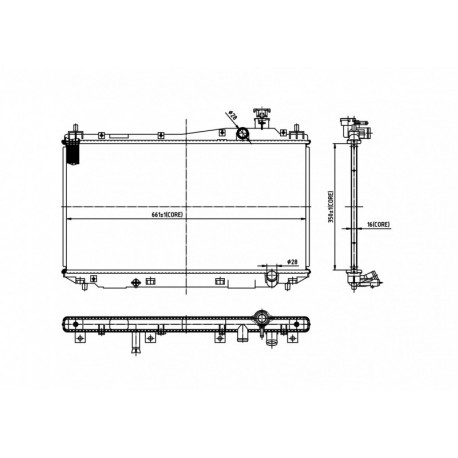 RADIÁTOR CIVIC 1.4-1.7 16V 01- 19010-PLC-J01